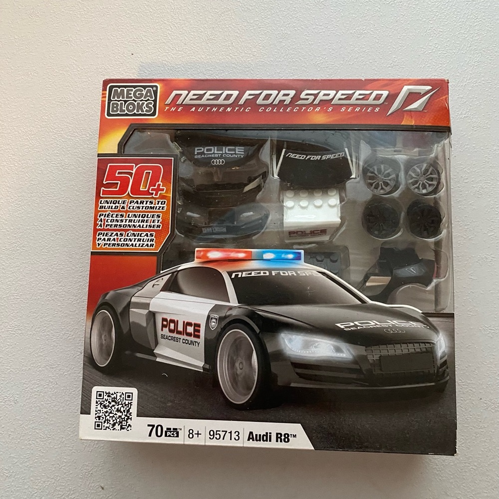 Mega Bloks Need For Speed Police Car Building Set- new